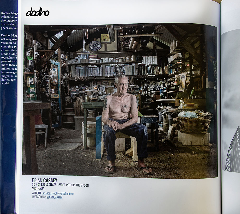 The image "Do Not Resuscitate - Peter 'Potter' Thompson" by Brian Cassey selected as 2024 Dodho Portrait Awards Finalist and published in the year book .... whilst three other of Brian's works  stood out at the Percival Portrait Prize in Townsville. 
